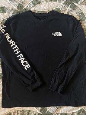 The North Face Women's Long Sleeve Tee Black Size XL Gorpcore Outdoors Hiking